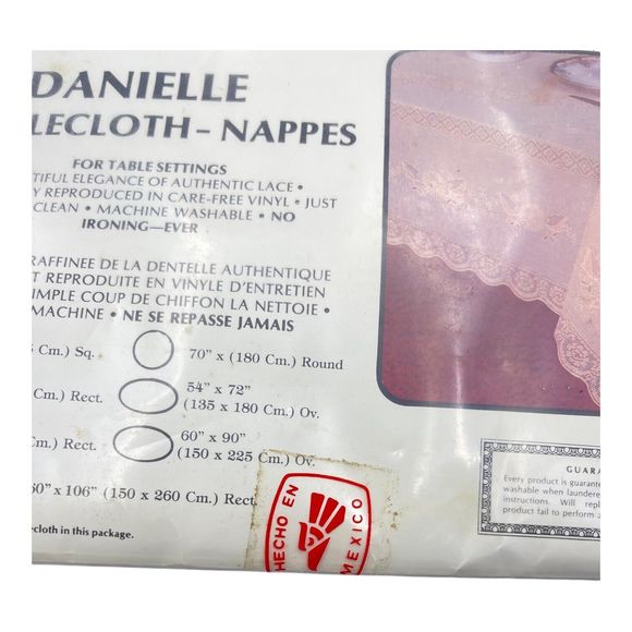 Vintage Danielle Tablecloth - Napples 54" × 72" - Picture 5 of 5